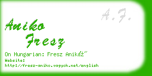 aniko fresz business card